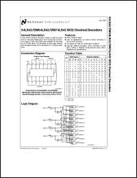 Click here to download DM54LS42J/883 Datasheet