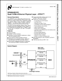 Click here to download DP83924BVCE Datasheet