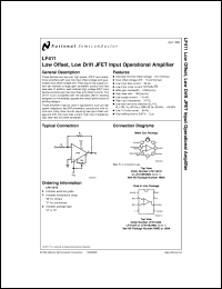 Click here to download LF411ACH Datasheet