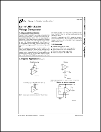 Click here to download LM111E/883 Datasheet