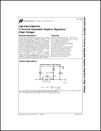 Click here to download LM137HVH/883 Datasheet