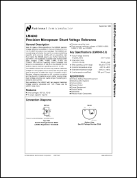 Click here to download LM4040AIM3-5.0 Datasheet