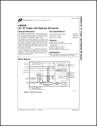 Click here to download LM4540VH Datasheet