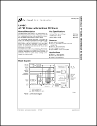 Click here to download LM4543VHX Datasheet