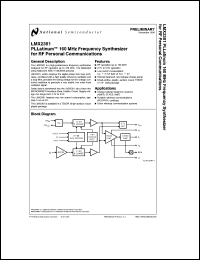 Click here to download LMX2301 Datasheet