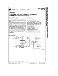 Click here to download LMX2305WG-MPR Datasheet