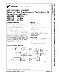 Click here to download LMX2306MWC Datasheet