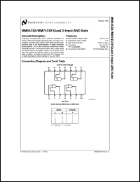 Click here to download MM54C08J/883 Datasheet
