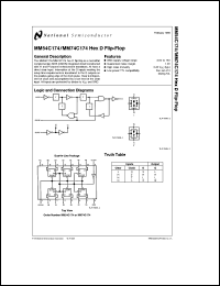 Click here to download MM54C174J/883 Datasheet