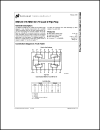 Click here to download MM54C175J/883 Datasheet