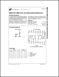 Click here to download MM54C221J/883 Datasheet