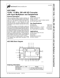 Click here to download ADC12662CIV Datasheet