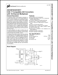Click here to download ADC0816CCVX Datasheet