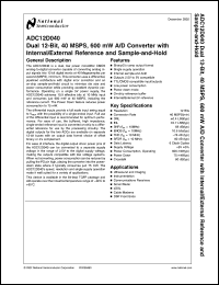 Click here to download ADC12D040EVAL Datasheet