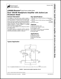 Click here to download LM4809 Datasheet