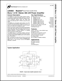 Click here to download LM4850LD Datasheet