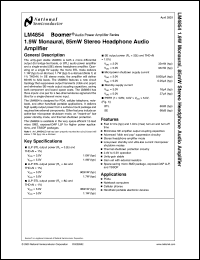 Click here to download LM4854MTX Datasheet