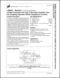 Click here to download LM4867MTE Datasheet