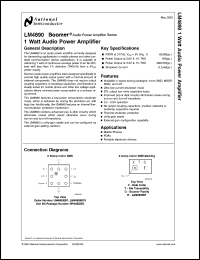 Click here to download LM4890MDC Datasheet