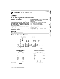 Click here to download ADC0841CCV Datasheet