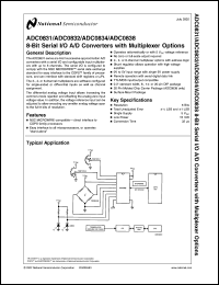Click here to download ADC0831CMDC Datasheet
