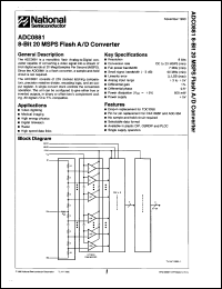 Click here to download ADC0881 Datasheet