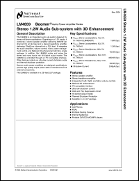 Click here to download LM4859SP Datasheet