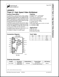 Click here to download LMH6572MQX Datasheet