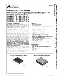 Click here to download LMX2433TMX Datasheet