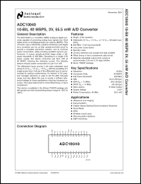 Click here to download ADC10040 Datasheet