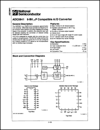 Click here to download ADC0841CJ Datasheet