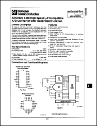 Click here to download ADC0820BCD Datasheet