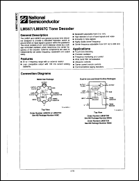 Click here to download LM567CH Datasheet