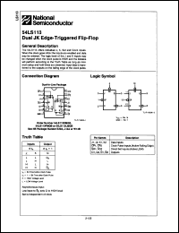 Click here to download 54LS113FMQB Datasheet