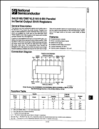 Click here to download 54LS165DMQB Datasheet