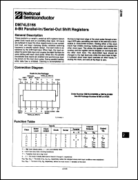 Click here to download DM74LS166 Datasheet