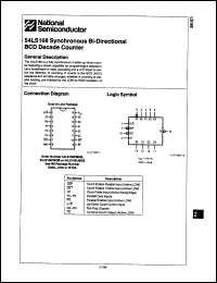 Click here to download 54LS168DMQB Datasheet