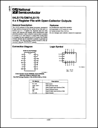 Click here to download 54LS170DMQB Datasheet