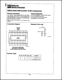 Click here to download DM54LS460J Datasheet