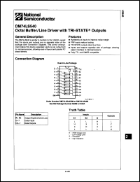 Click here to download DM74LS540 Datasheet