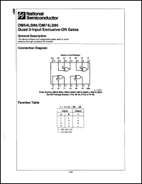 Click here to download DM54LS86 Datasheet