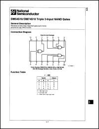 Click here to download DM54S10 Datasheet