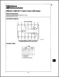 Click here to download DM54S11 Datasheet
