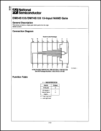 Click here to download DM54S133 Datasheet