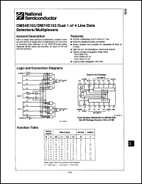 Click here to download DM54S153J Datasheet