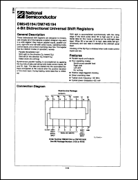 Click here to download DM74S194N Datasheet