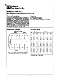 Click here to download DM74145N Datasheet