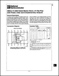 Click here to download DM54L72 Datasheet
