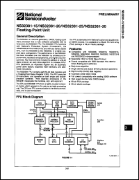 Click here to download NS32381V-20 Datasheet