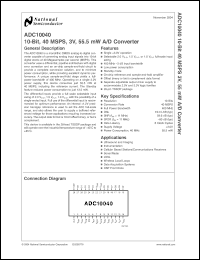 Click here to download ADC10040 Datasheet